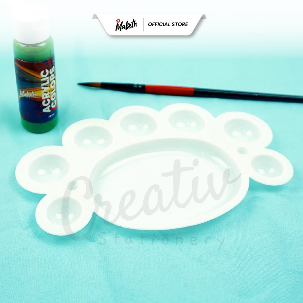 

Palet Lukis Putih Doff Painting Palette Plastic White Pl-Pls-1 MAKETH 16 X 10 Cm