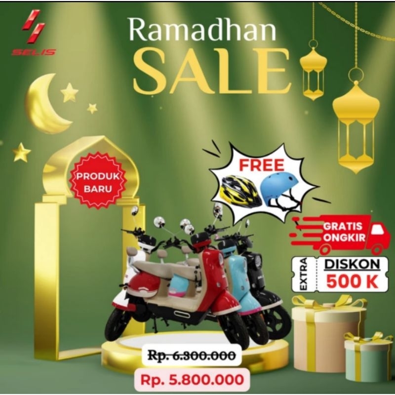 SELIS-Flamingo Sepeda Listrik Dewasa Electric E-Bike Promo Ramadhan
