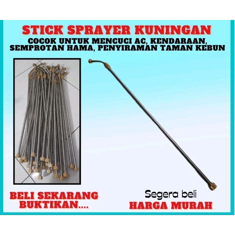 stik sprayer Elektrik premium kuningan bengkok