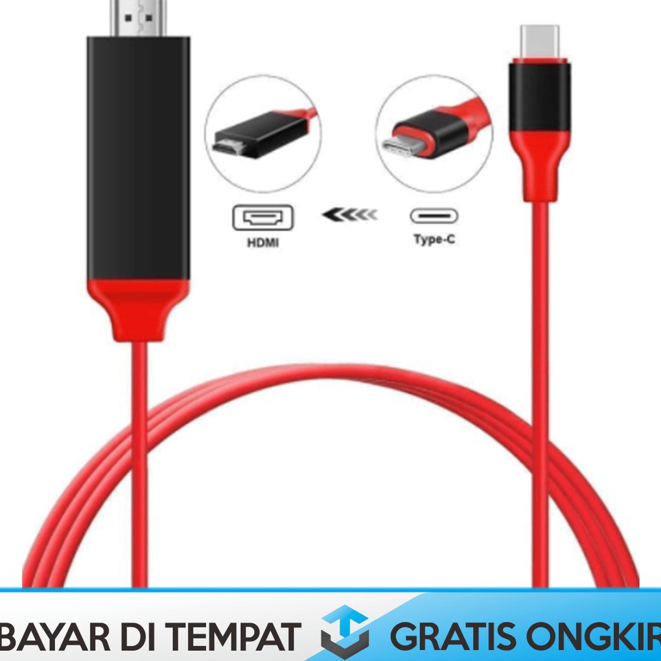 KABEL CONVERTER TYPE C TO HDMI ADAPTOR HDMI KE TIPE C HDTV HP KE TV 2M