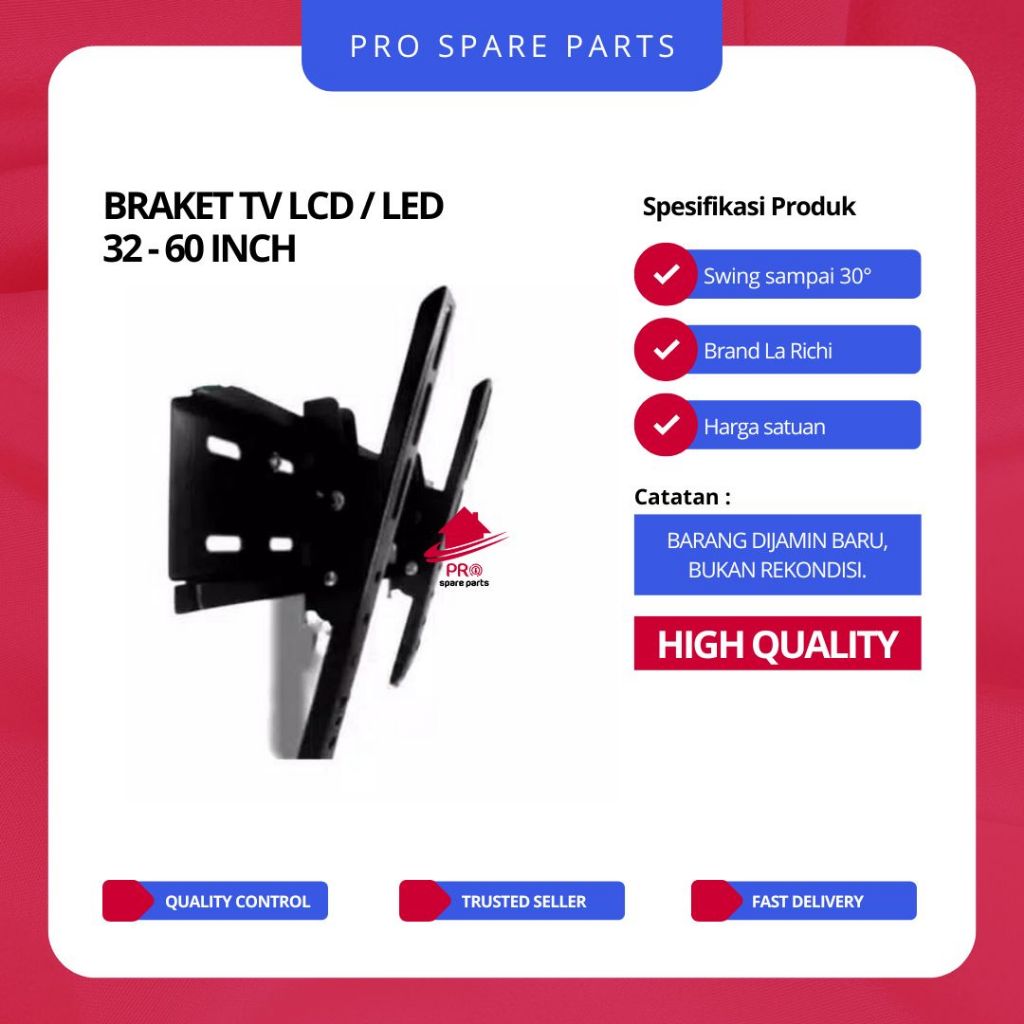 Bracket / Braket Penyangga TV LCD / LED 32 sampai 60 Inch - Penggantung TV LED - Gantungan TV LCD