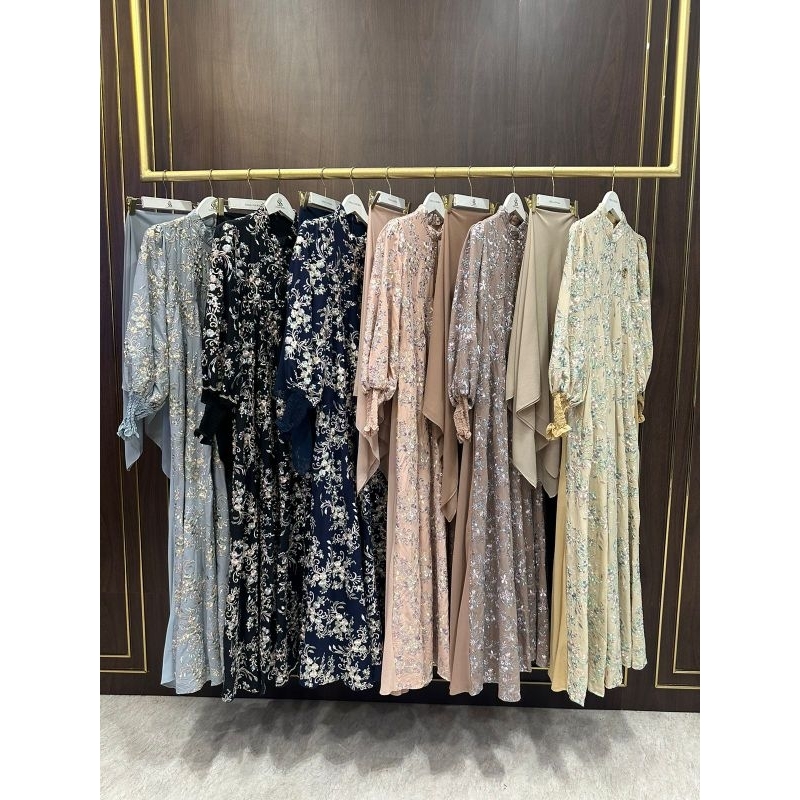 Dress Set Hijab brukat by*shela saukia