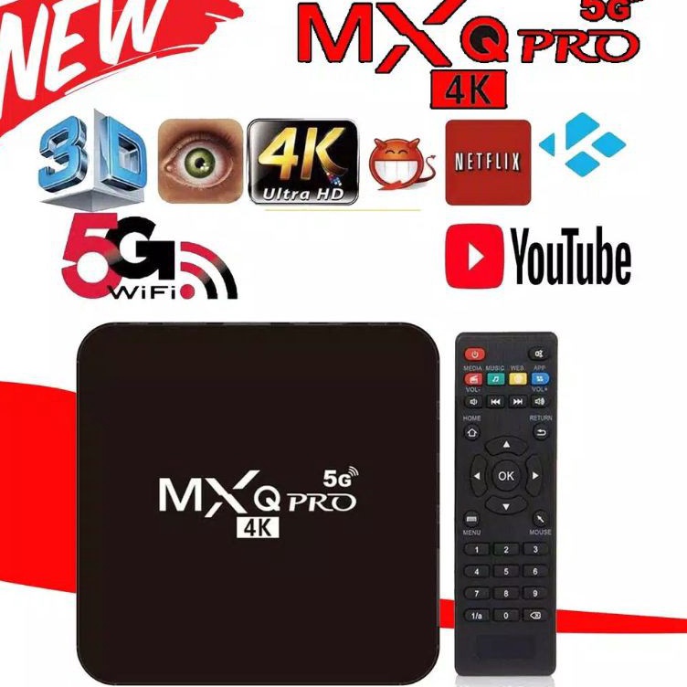 zK Android Tv Box MXQ Pro 5G  Smart Tv 4K Ultra HD 5G  Smart Tv Ultra HD MXQ Pro 5G 2Gb Ram 16Gb Rom