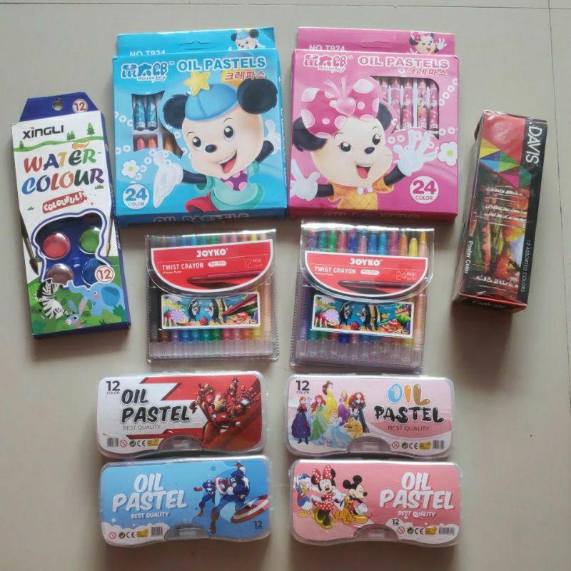 

Pewarna Gambar ATK Crayon 24 Warna Krayon Putar 12 Color Cat Air Poster Menggambar Gambar Mewarnai anak TK SD