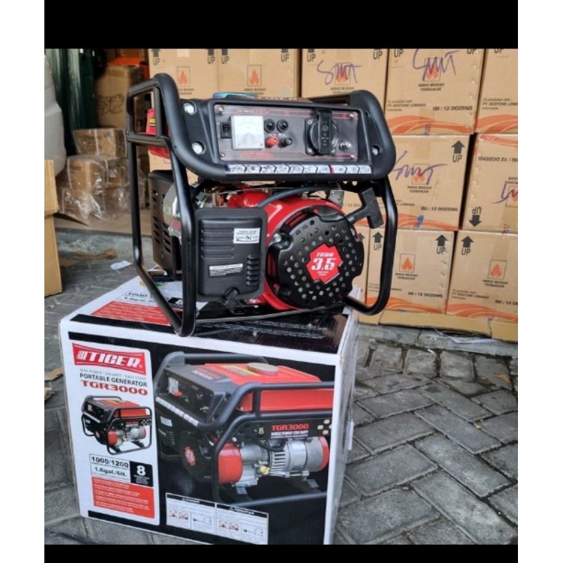 MESIN GENSET 1200WAT TIGER 4TAK BAHAN BAKAR BENSIN MURNI