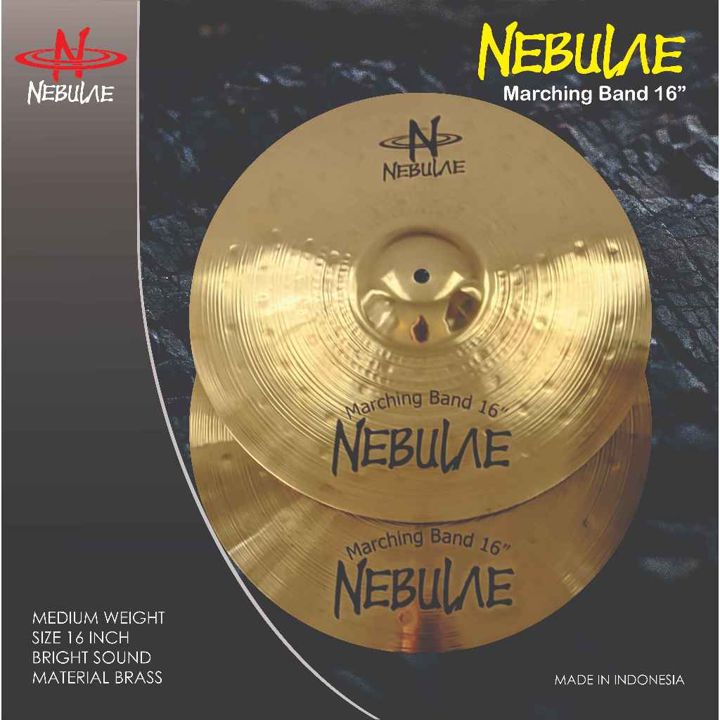 Cymbal Nebulae Marching Band 16" + Straps
