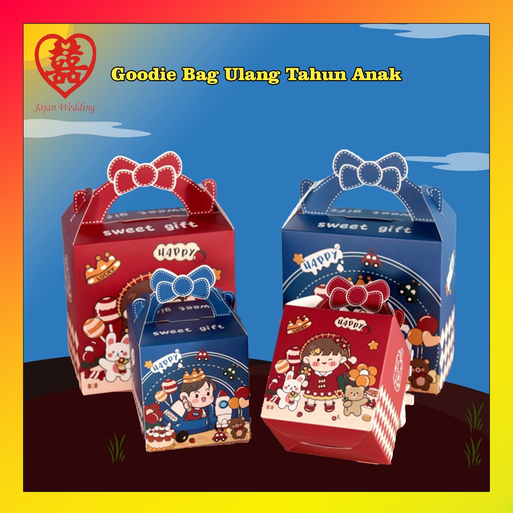 

JW Goodie Bag Ulang Tahun / Kotak Kado Karakter Full Cartoon / Tas Hadiah Sovenir Ulang Tahun Size S dan M PP23