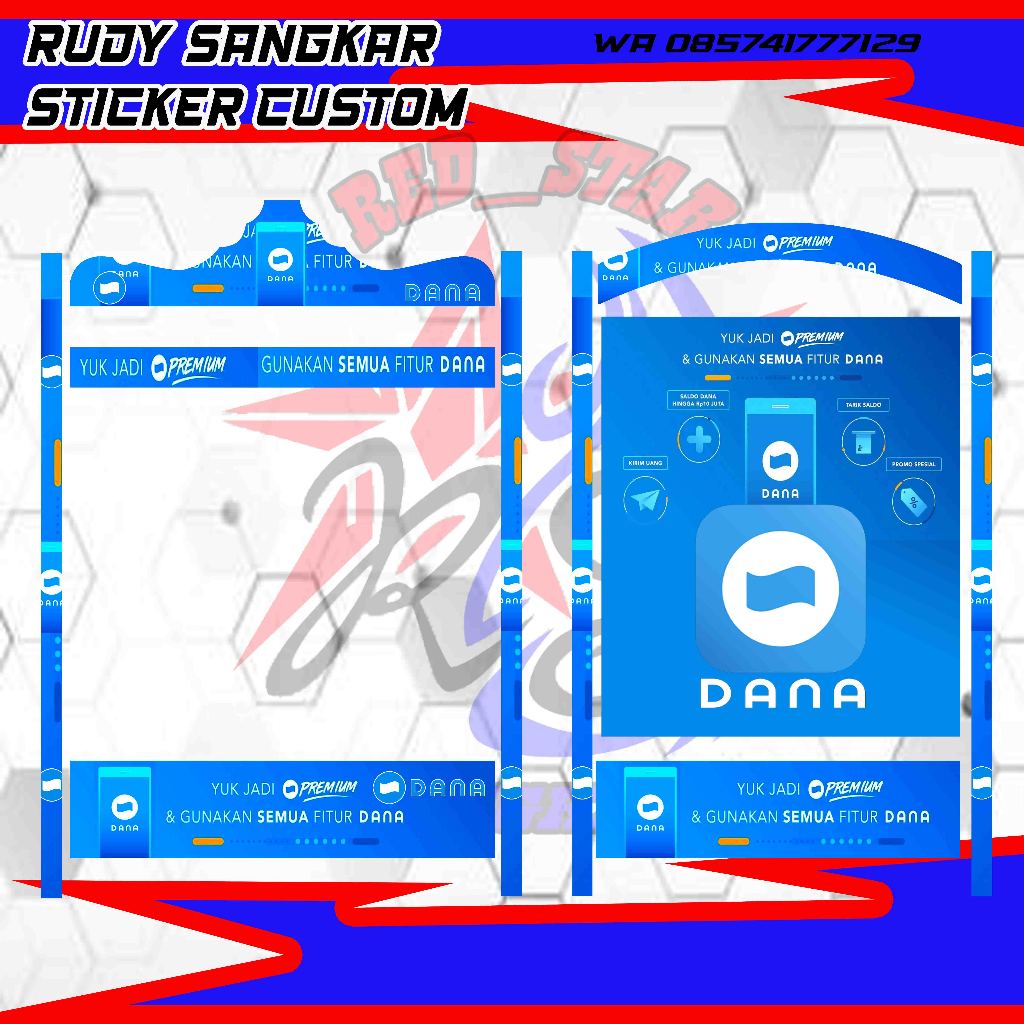 STIKER DECAL SANGKAR BURUNG MOTIF DANA