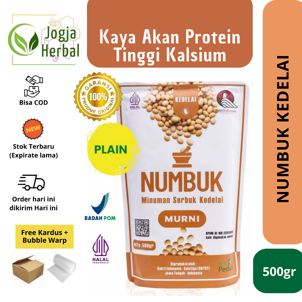 

Numbuk Kedelai Lokal Murni Non Gula Plain Minuman Nutrisi Bubuk Tinggi Kalsium [500gr]