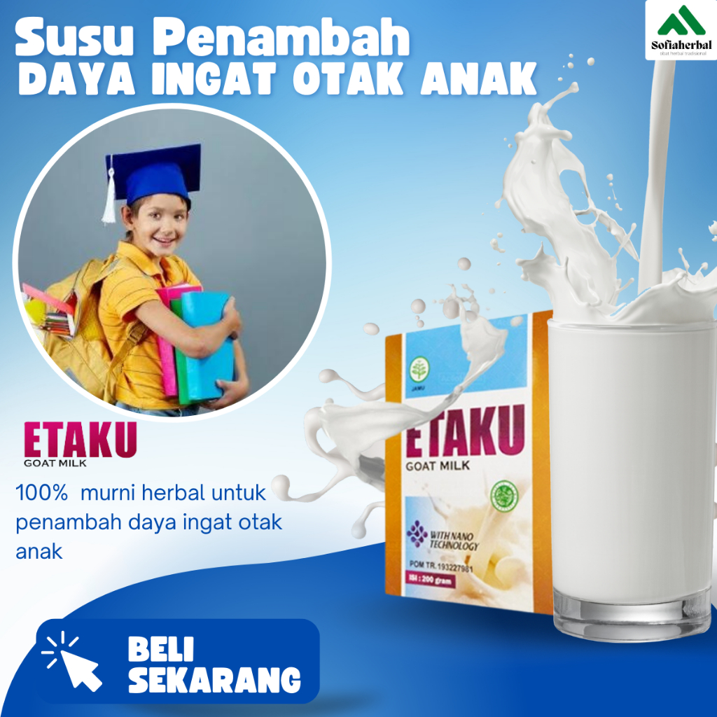 

Susu Penambah Daya Kuat Anak Suplemen Nutrisi Otak Daya Ingat Obat Pintar Alami Vitamin Otak Anak dan Dewasa ETAKU