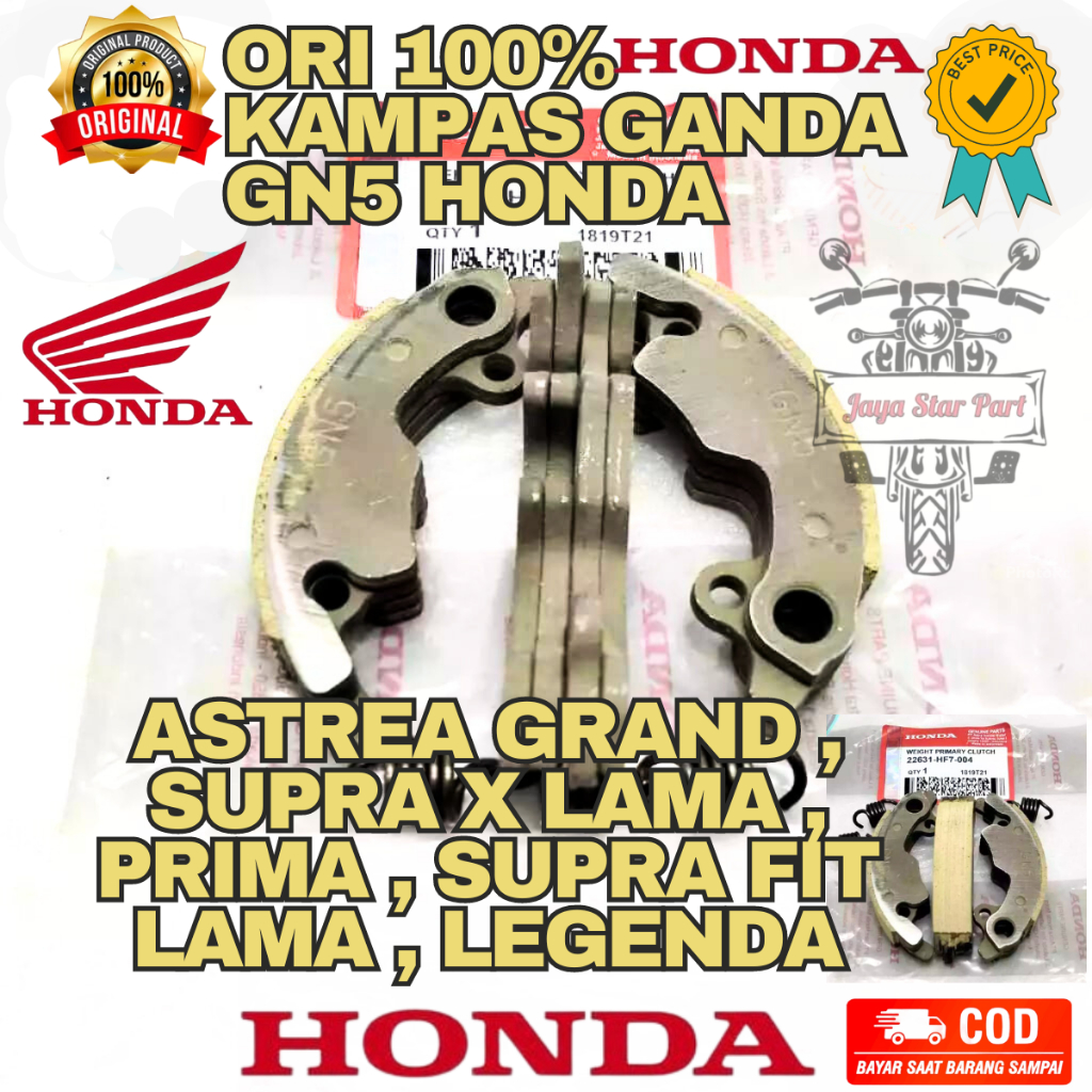 ORI KAMPAS GANDA ASLI ORIGINAL HONDA AHM GN5 UNTUK MOTOR ASTREA GRAND ,  SUPRA X LAMA , PRIMA , SUPR