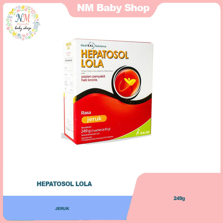 KALBE MEDIKAL HEPATOSOL LOLA JERUK 249 GR SUSU NUTRISI KESEHATAN HATI SPESIFIK 249GR SSKD NM