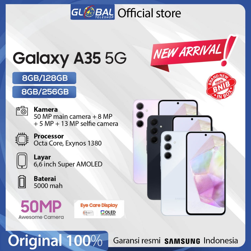 Samsung Galaxy A35 5G 8/128GB 8/256GB Garansi Resmi