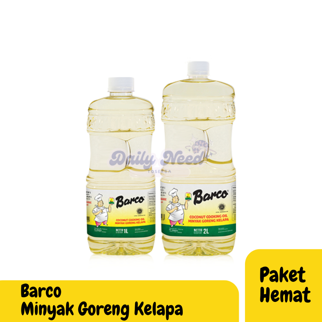 

Minyak Goreng Kelapa Paket Hemat Barco 1L & 2L