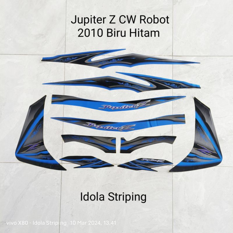 Striping Jupiter Z CW 2010 Biru Hitam