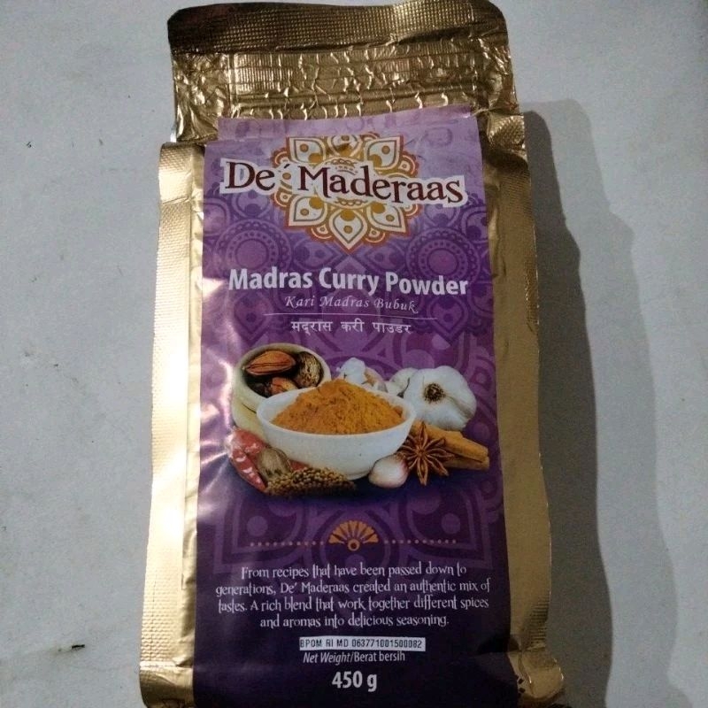 

DE MADERAS CURRY POWDER 450G