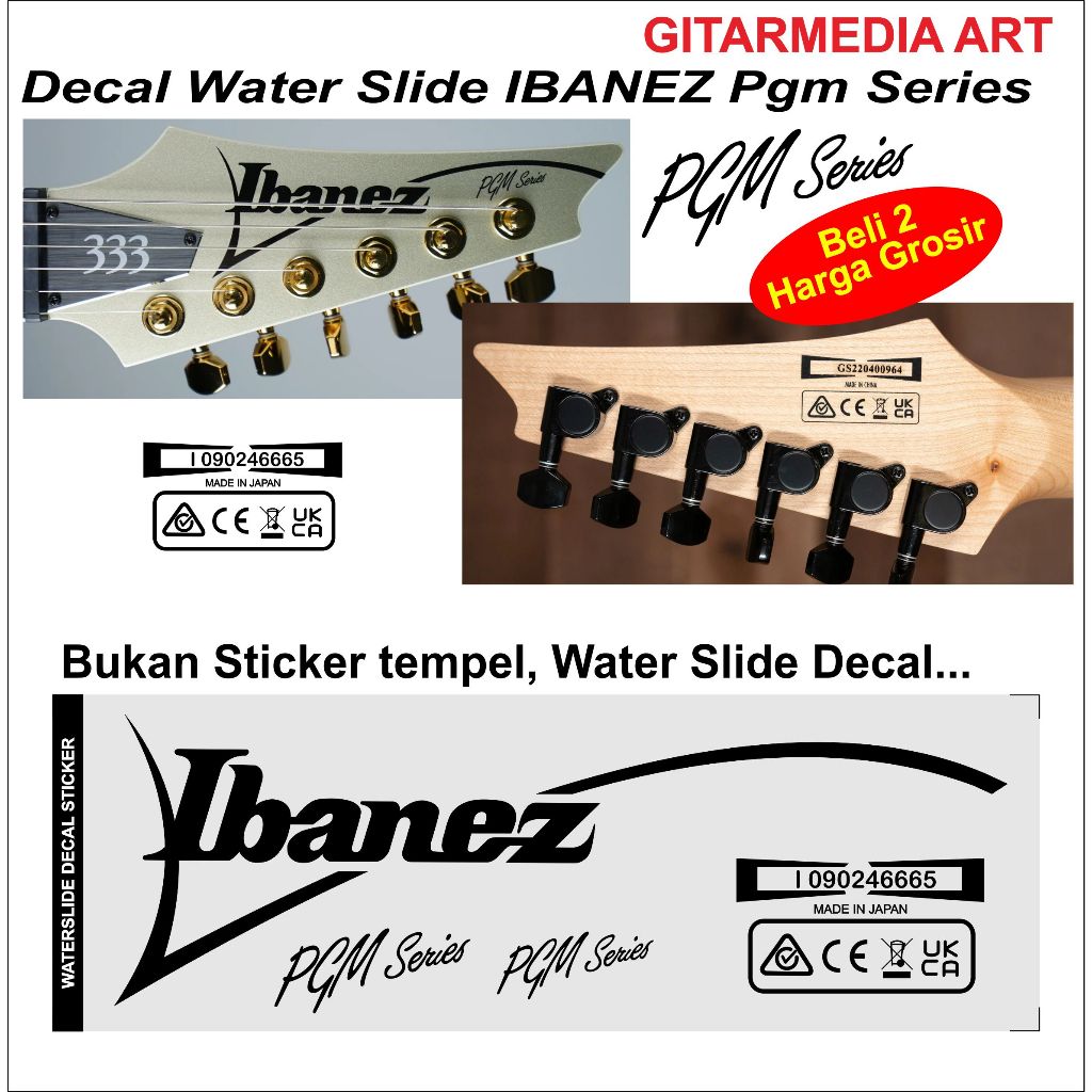 logo ibanez pgm decal sticker waterslide