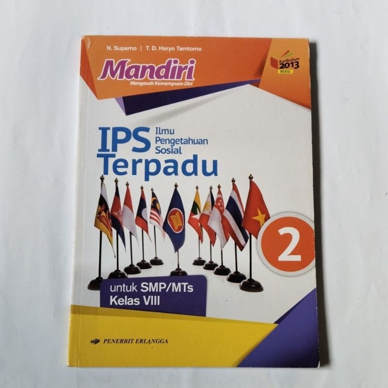 BUKU ORI BUKU MANDIRI IPS TERPADU SMP KELAS 8 PENERBIT ERLANGGA EDISI REVISI