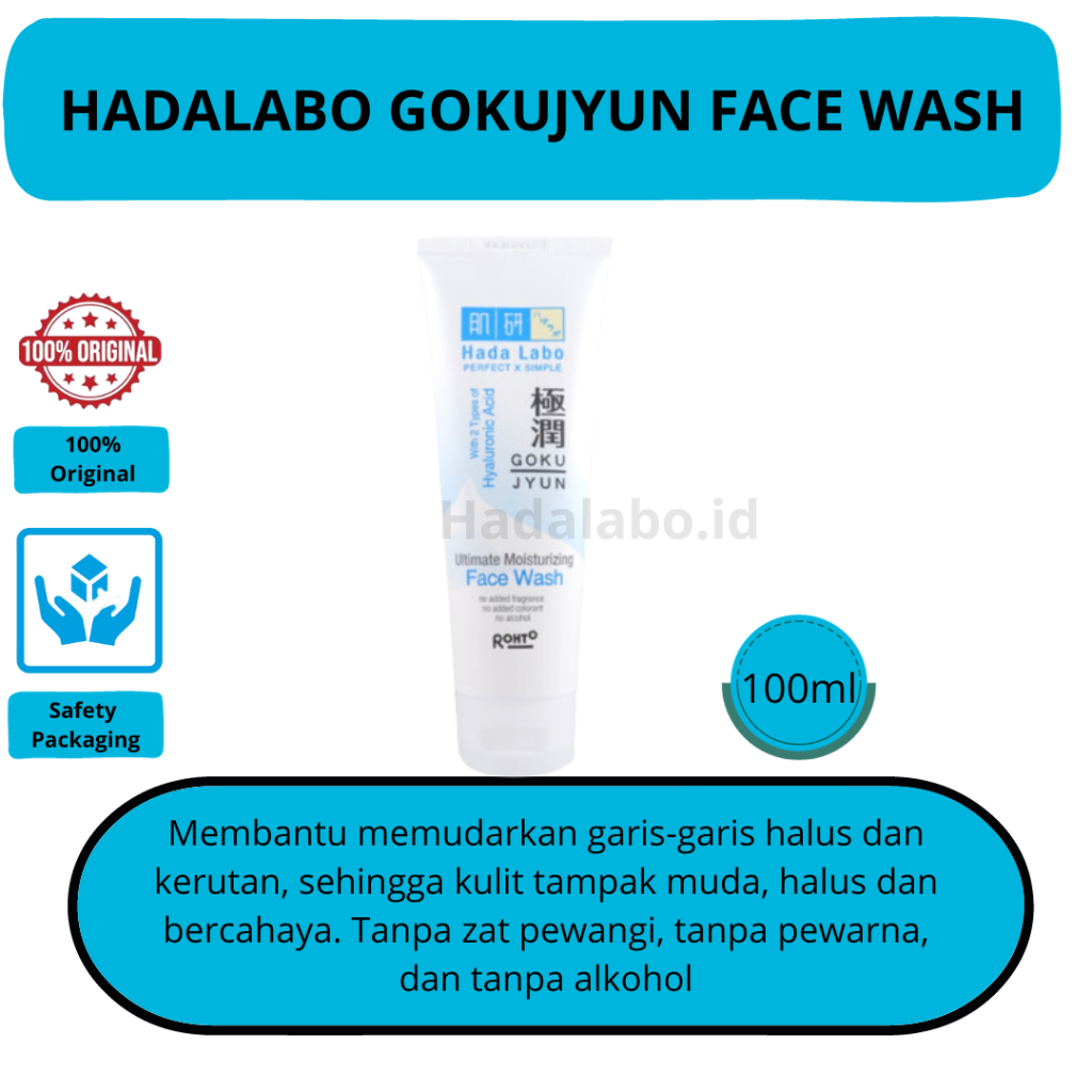 Hada labo Gokujyun Ultimate Moisturizing FACEWASH Cuci Muka - Besar