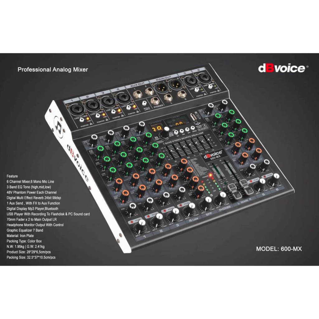 MIXER DBVOICE 600MX 600MX 6 CHANNEL