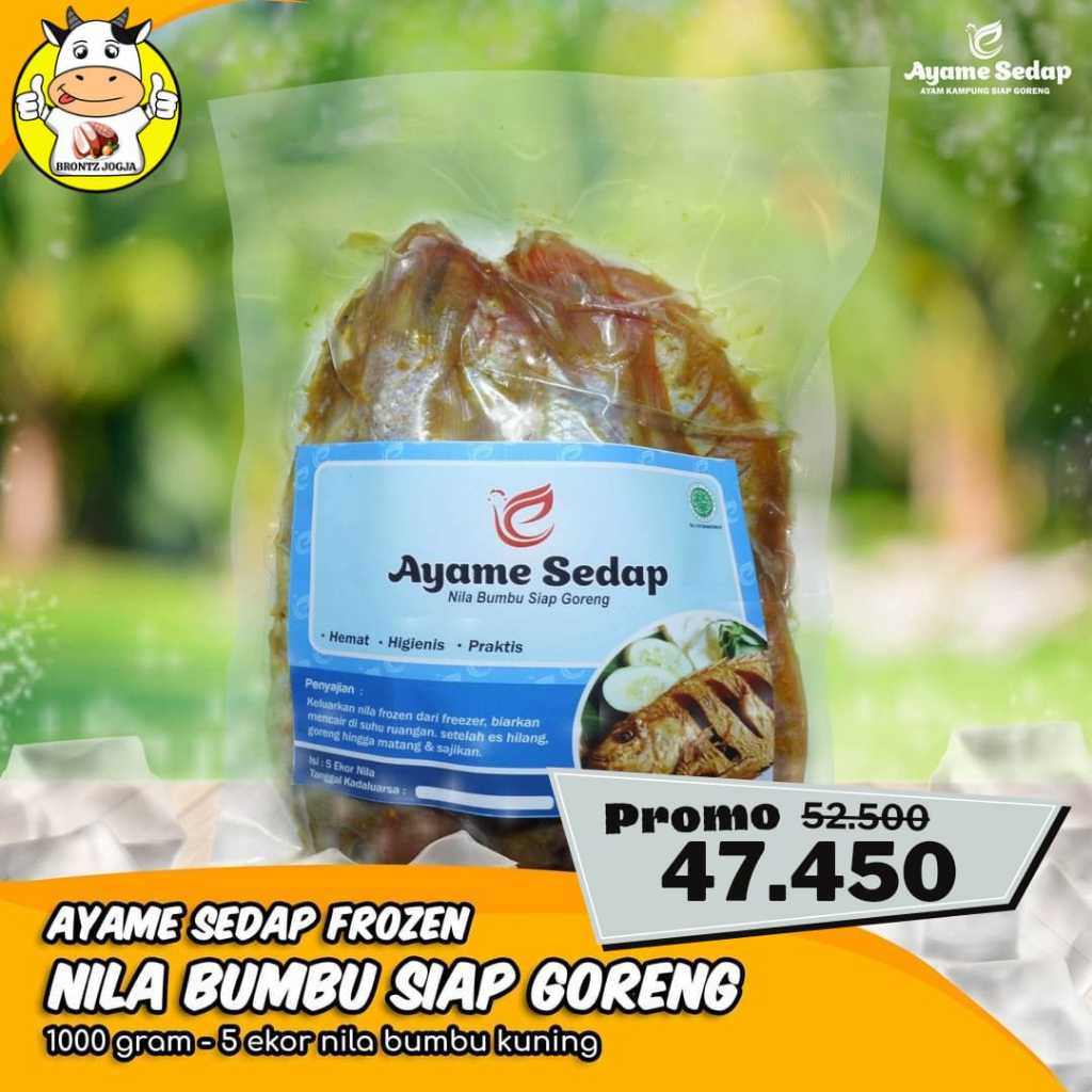 

AYAME SEDAP FROZEN NILA BUMBU KUNING SIAP GORENG 1KG - DISASS JOGJA