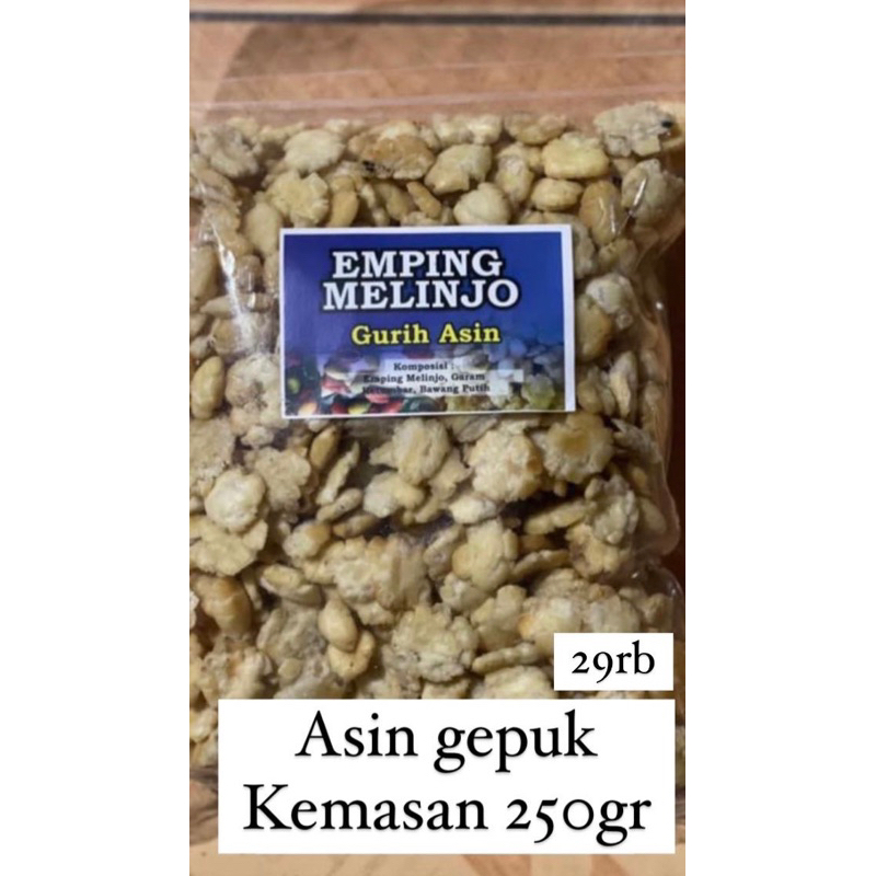 

Emping Melinjo Gepuk Asin Gurih (Kemasan 250gr)