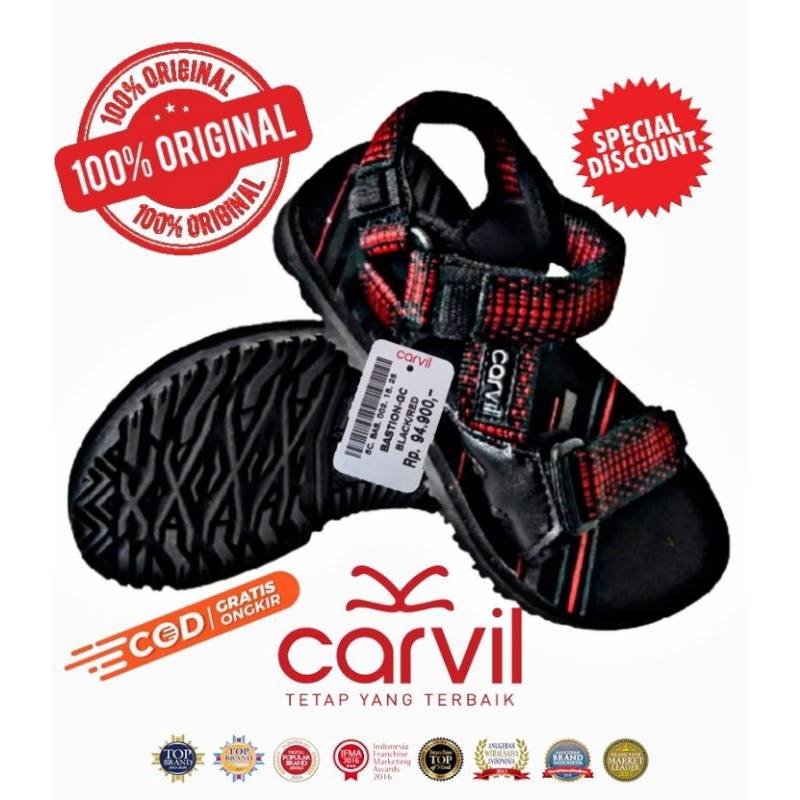 sandal carvil anak BASTION-GC size 28-32 / sandal anak cowok cewek kece keren gaul gunung sporty asl