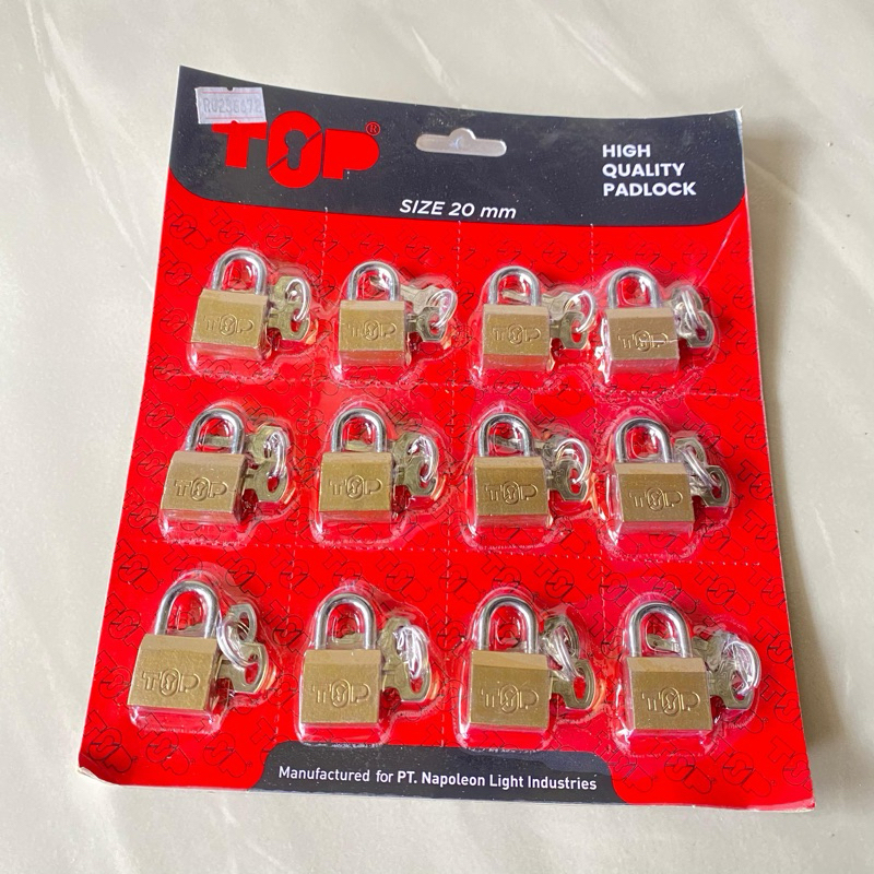 Kunci Gembok TOP 20mm kuning 20 mm