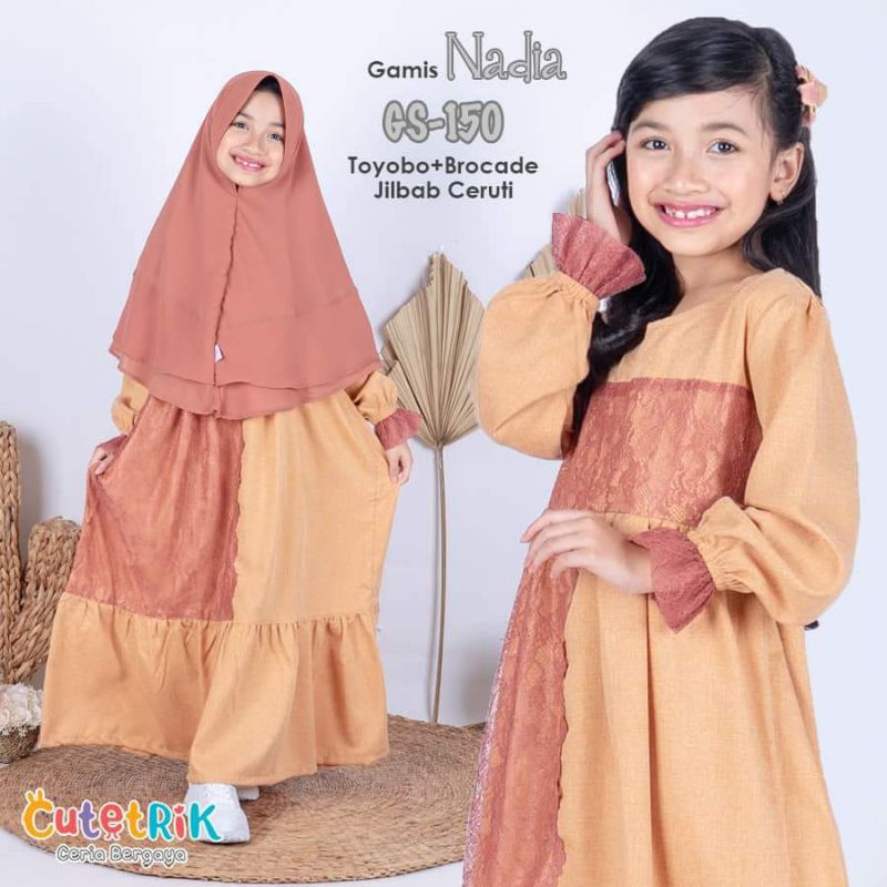 MODEL TERBARU CUTETRIK GAMIS ANAK PEREMPUAN MODEL OUTER BRUKAT BROKAT TUTU BUAT PESTA LEBARAN KEKINI