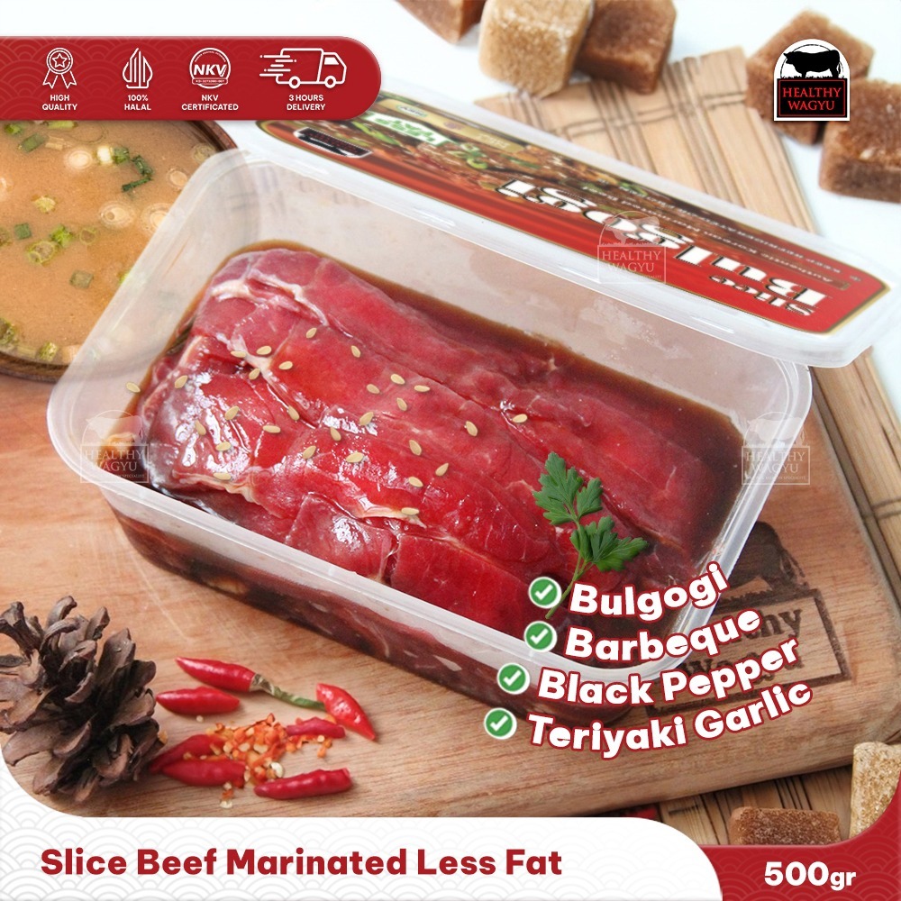 

Daging Slice Tanpa Lemak Marinasi Bulgogi Teriyaki Blackpepper Bbq Healthy Wagyu