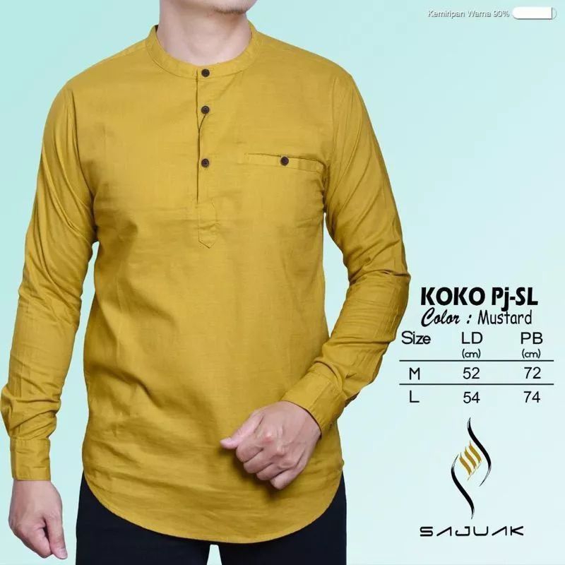 koko lengan panjang sajuak/pakaian muslim cowok lengan panjang/Koko muslim sajuak lengan panjang ta