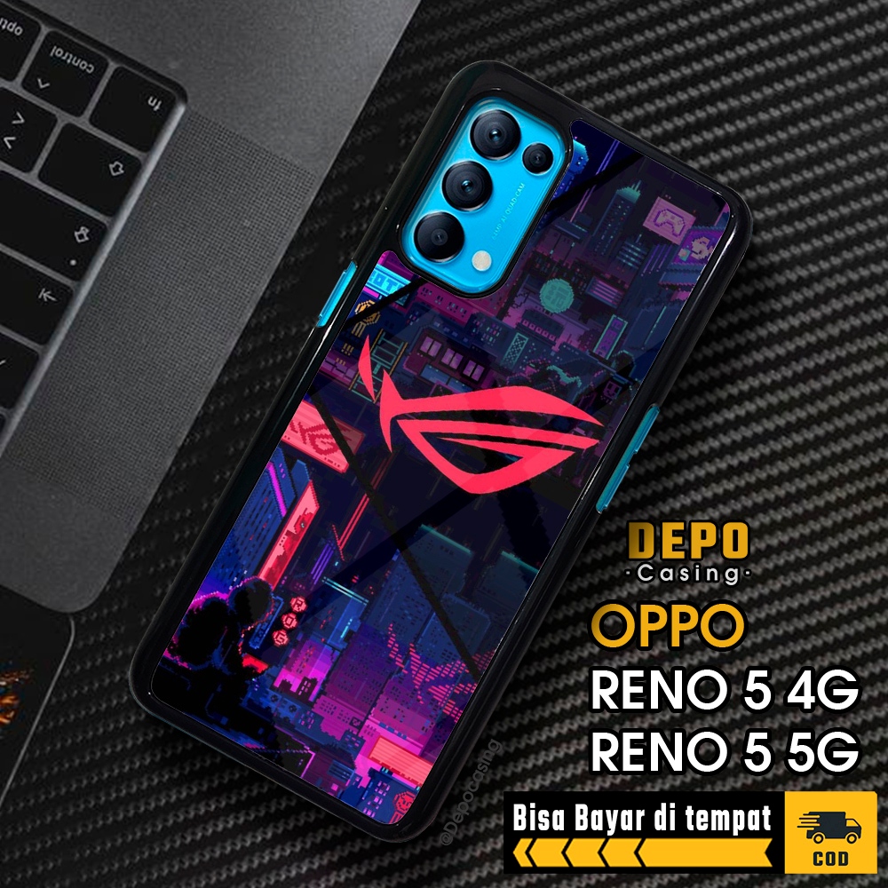 Case Oppo Reno 5 4G Reno 5 5G Casing Oppo Reno 5 4G Reno 5 5G Casing Depo Casing [ROG2] Case Glossy 