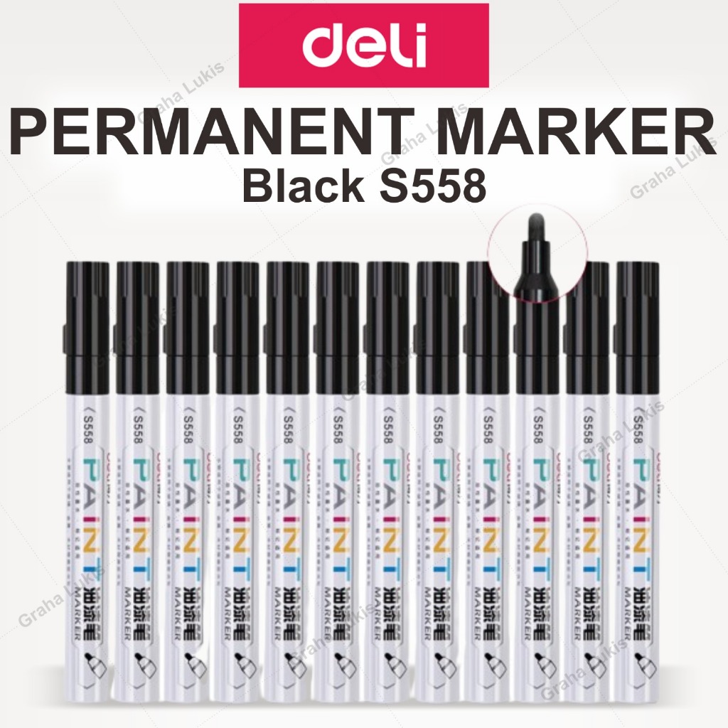 

Deli Permanent Paint Marker / Spidol Gambar Permanen Anti Air S558