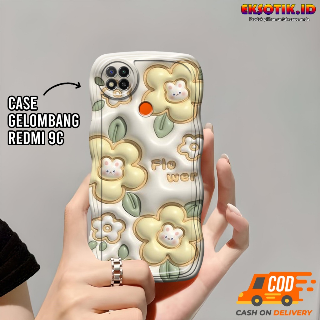 Case Xiaomi Redmi 9c Gelombang - Casing Xiaomi Redmi 9c  - Silikon Xiaomi Redmi 9c  - Softcase Xiaom