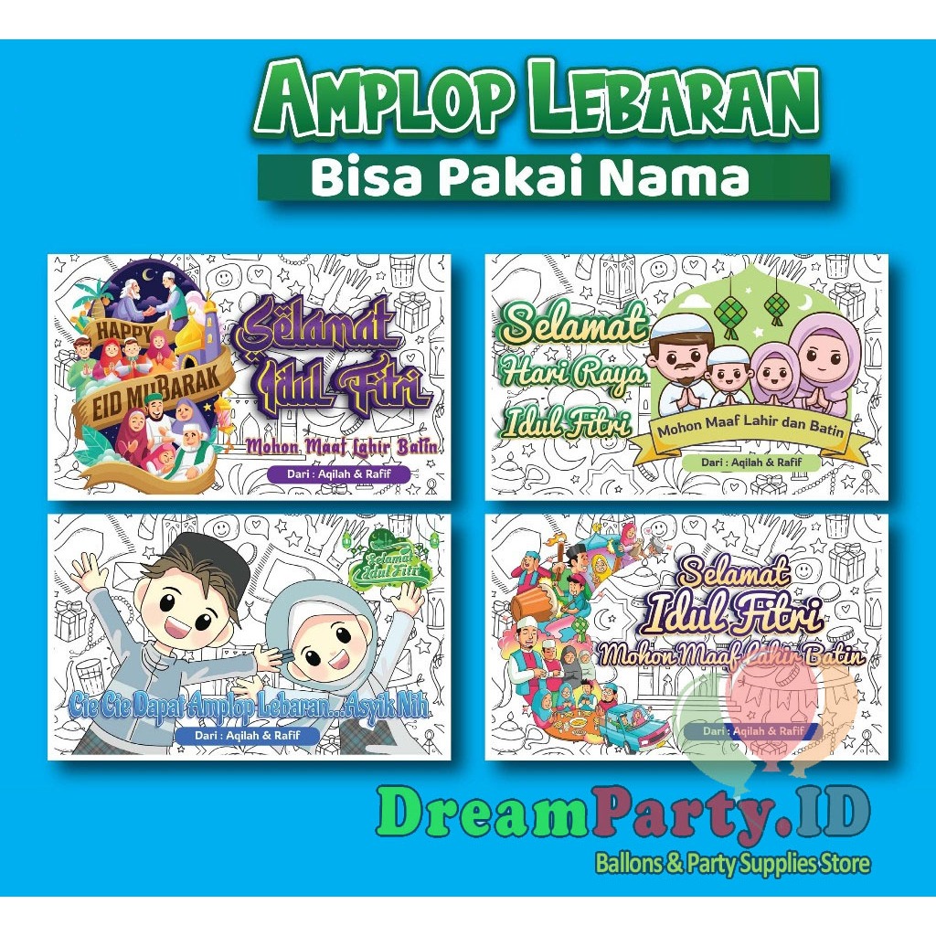 

Amplop Lebaran Custom Nama/ Idul Fitri Bisa Pakai Nama Desain Terbaru/Banyak Pilihan Karakter