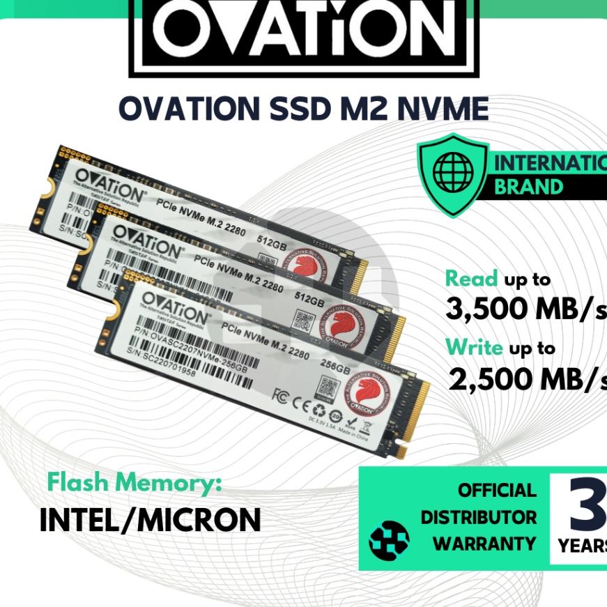 Lebih Hemat Lebih Gembira OVATION SSD NVME M2 256GB  512GB  1TB SSD M 2 NVME PCIe 228 Internal SSD G