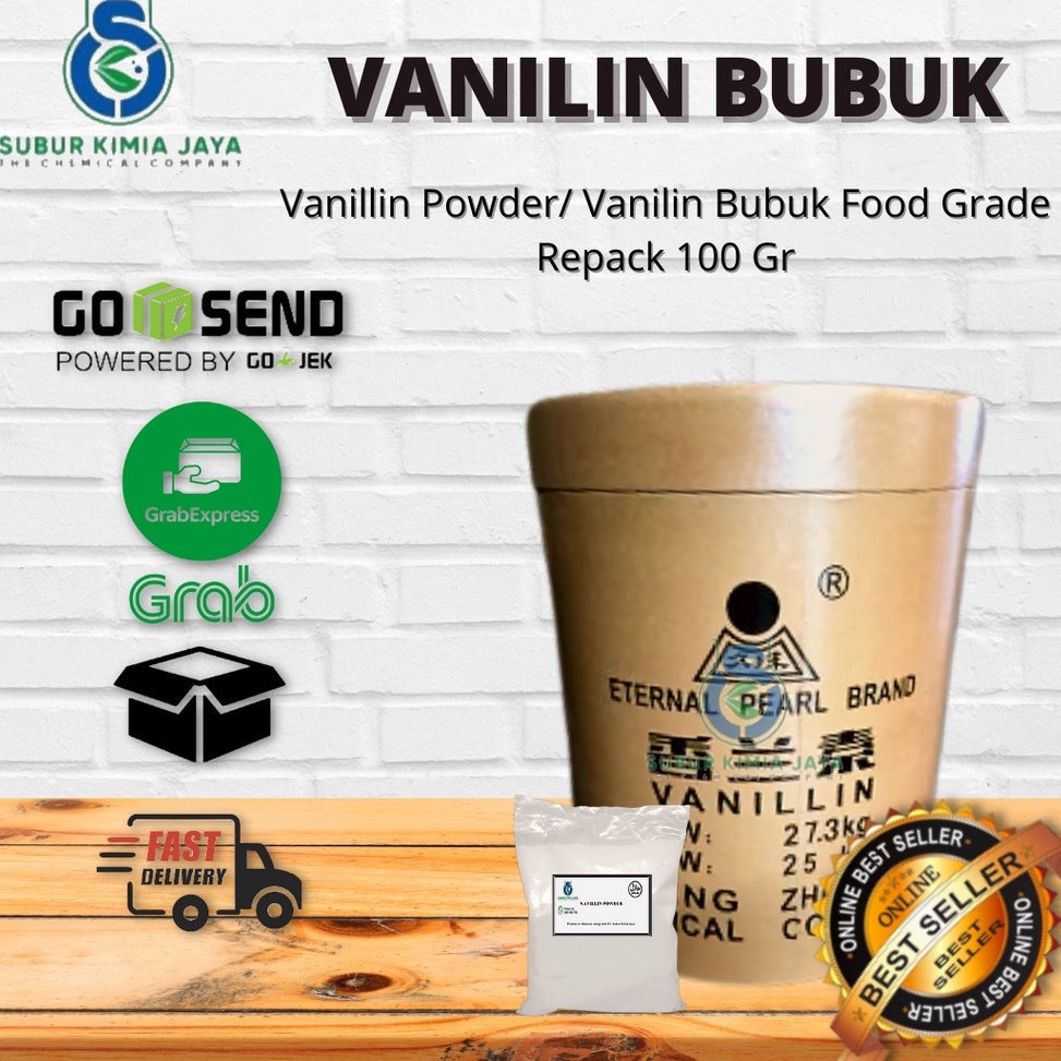 

PGR777 88 Vanillin Vanili Vanilin powder bubuk food grade 1 gr