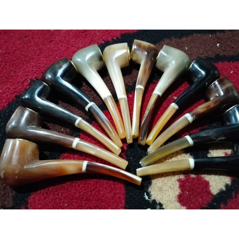 pipa rokok cangklong mini full tanduk kerbau bagus