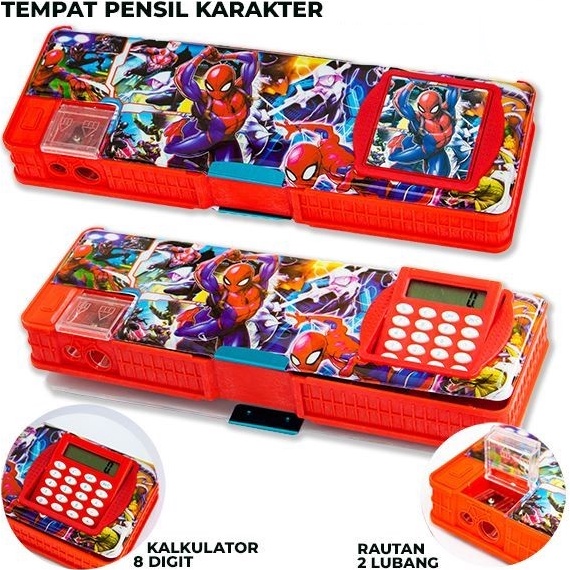 

AGJ799 Tempat Pensil Magnet Karakter Kalkulator Kotak Anak Sekolah Alat Tulis
