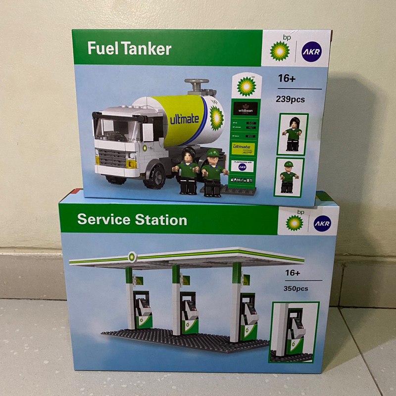 bricks Lego BP AKR service station dan fuel tanker