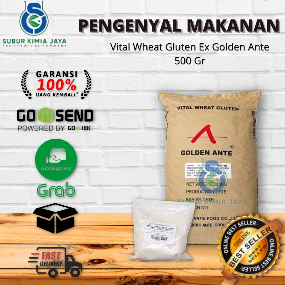 

JXJ546 HOT Vital Wheat Gluten Ex Golden Ante Pengenyal Makanan Phosmix 5 Gr