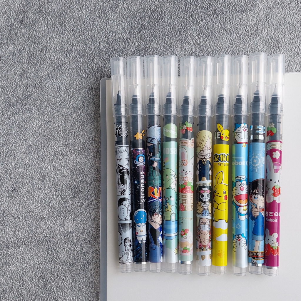 

Zumoo Cartoon Liquid Gel Pen / Quick Drying Pen / Pulpen Gel Cair warna HITAM 0.5 mm Karakter Cartoon