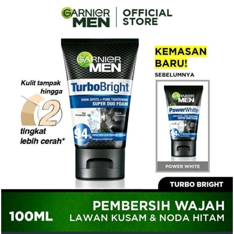 Garnier Men Turbo Bright Super Duo Foam 100 ML