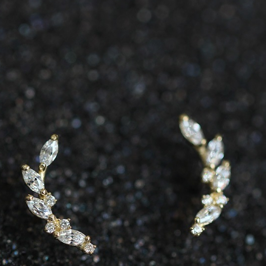 Everleigh Day SILVER 916 14/16/18K Earing Anting Elegant Lapis Emas