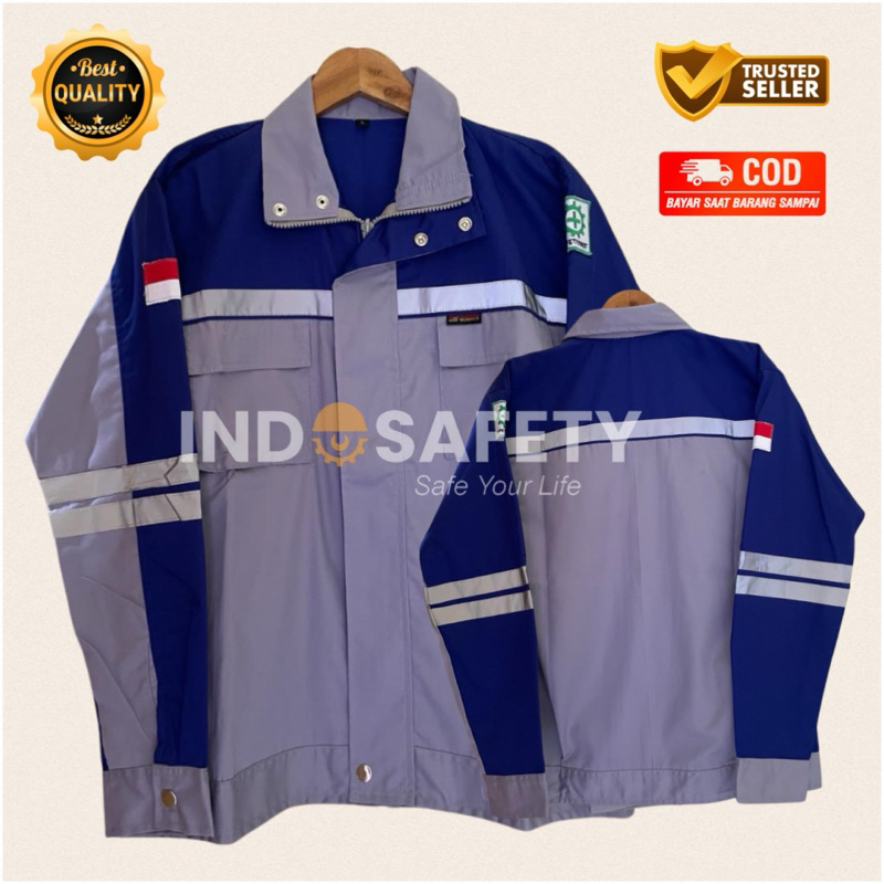 Kemeja Safety SEMI JAKET Abu Benhur