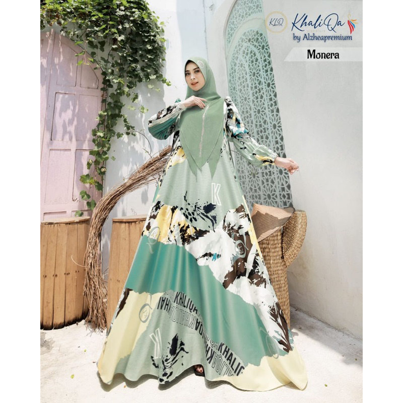 Gamis syari original by alzhea premium terbaru - gamis sage - gamis pink - gamis oren - gamis syari 