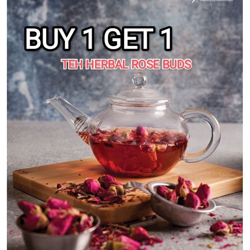 

BUY 1 GET 1 TEH BUNGA MAWAR MERAH / RED ROSE BUDS SACHET / FLOWER TEA IMPORT