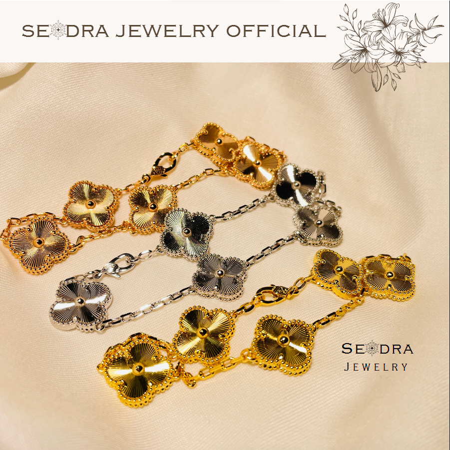 SEODRA PREMIUM • Gelang VCA Vancleef Vintage Guilloche • Gelang Bunga VAN CLEEF & ARPELS VINTAGE ALH