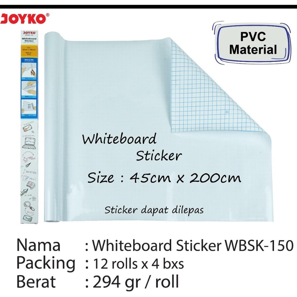 

Seller whiteboard stikcer wbsk 15 45 cm x 2 cm ZKA