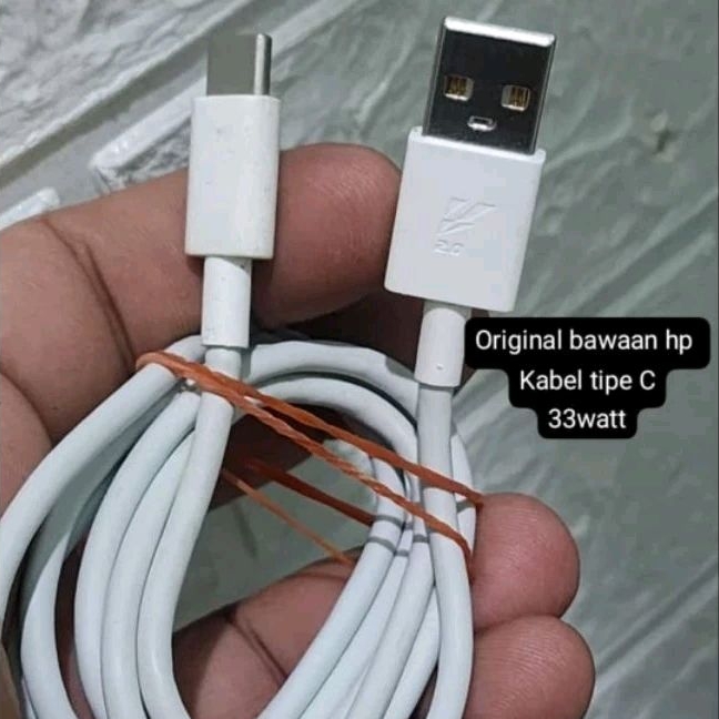 kabel USB tipe C vivo 33w/44w/55w/80w flash charger asli copotan (bekas)